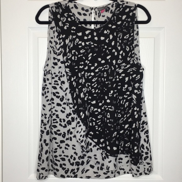 Vince Camuto - Cheetah Print Sleeveless Top - L - Picture 2 of 9